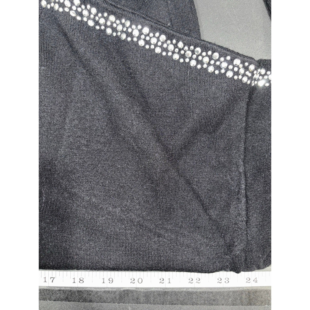 99 Jane Street XL Black Womens Embellished Pullover Sweater Casual Cozy