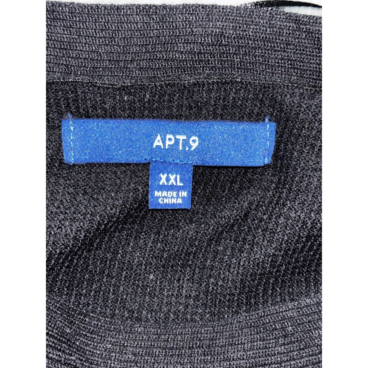 APT.9 XXL Black Textured Short Sleeve Blouse Womens Casual Coastal Top