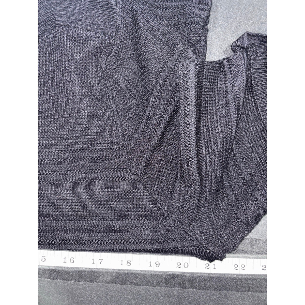 APT.9 XXL Black Textured Short Sleeve Blouse Womens Casual Coastal Top