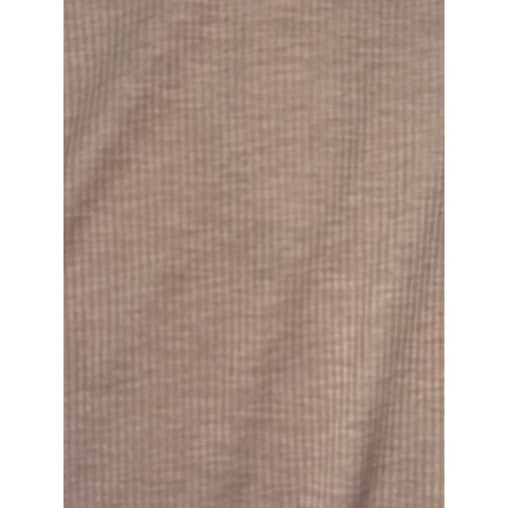 Jane + Delancey XL Beige Ribbed Henley Polo Top Womens Casual Cozy Short Sleeve