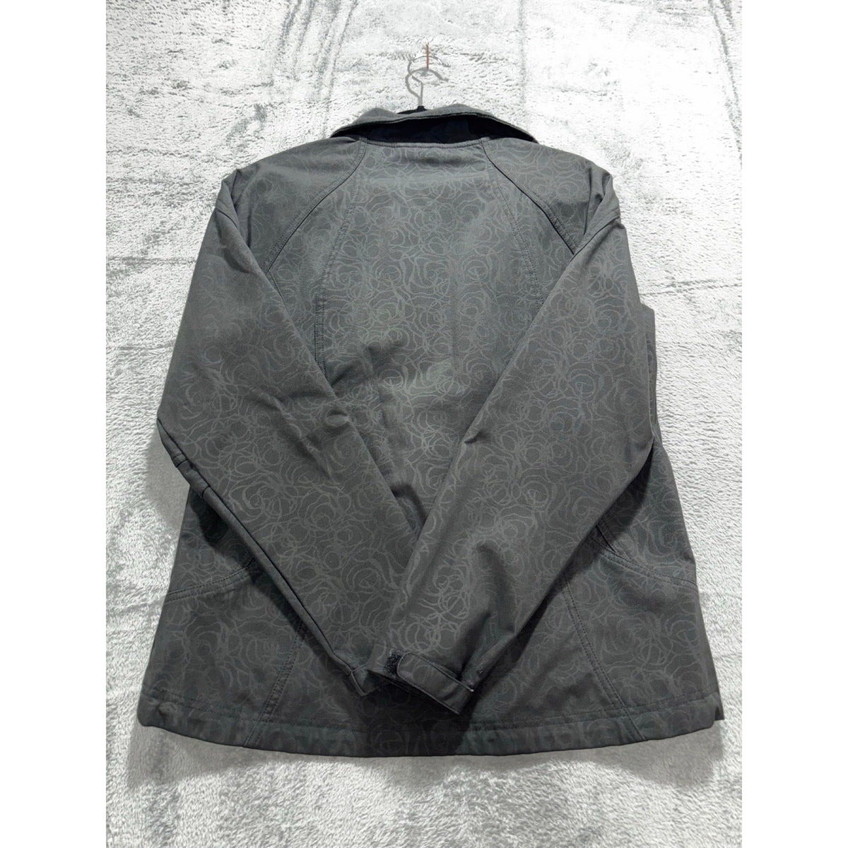 Double Diamond Womens L Black Softshell Jacket Full Zip Athletic Casual Outdoor