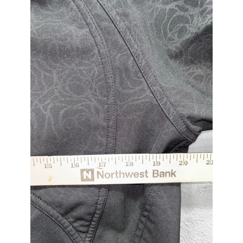 Double Diamond Womens L Black Softshell Jacket Full Zip Athletic Casual Outdoor
