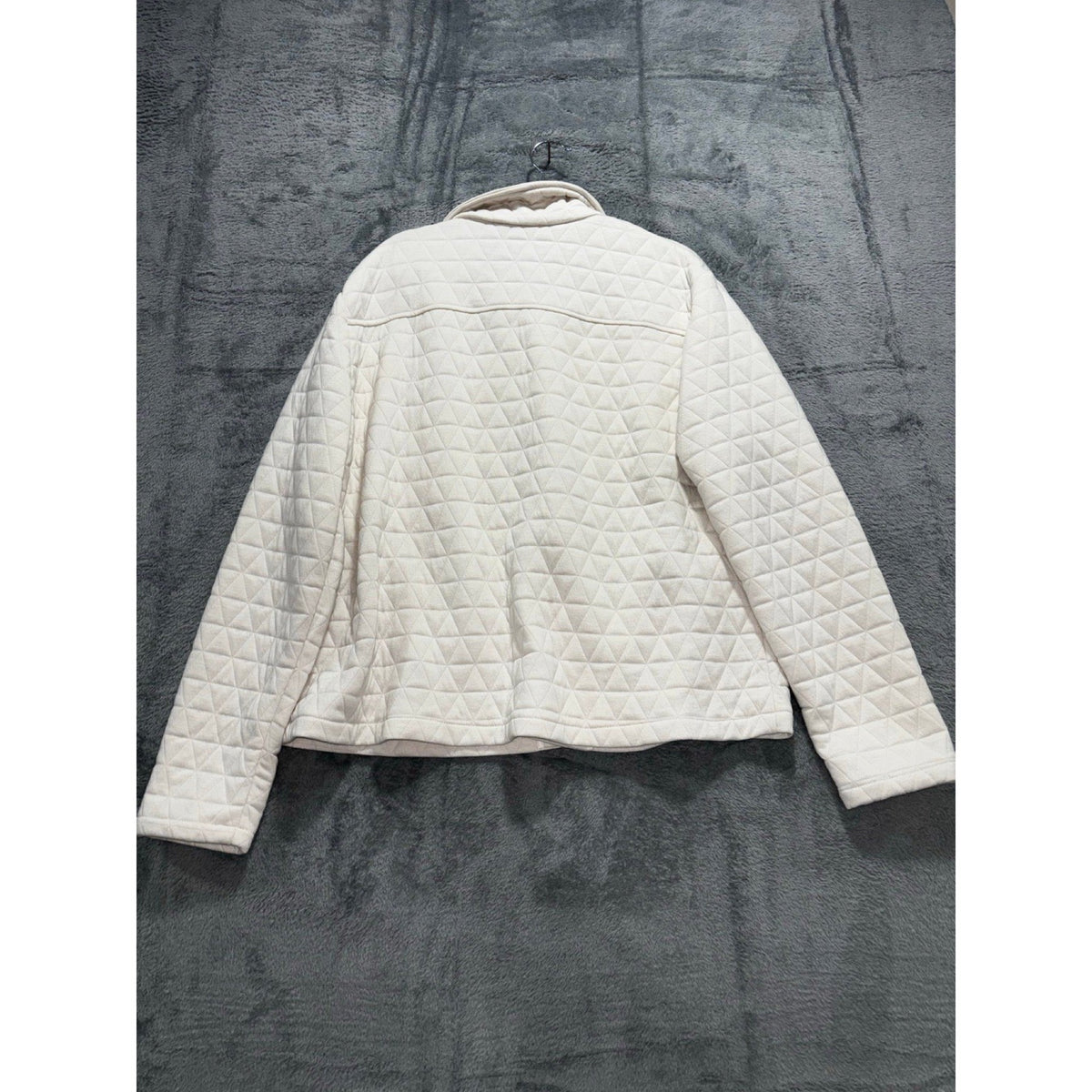 By Design XL Cream Quilted Shacket Jacket Womens Casual Cozy Boho