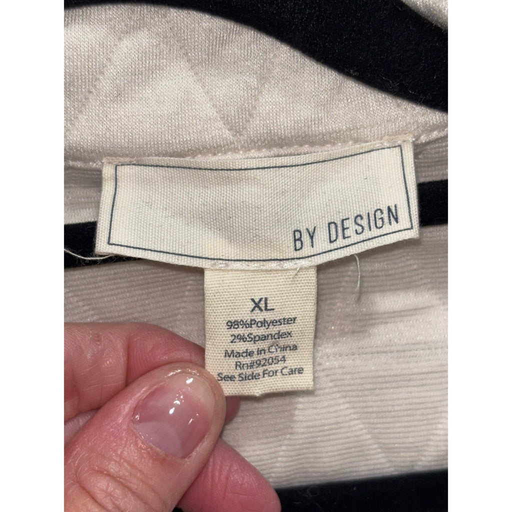By Design XL Cream Quilted Shacket Jacket Womens Casual Cozy Boho