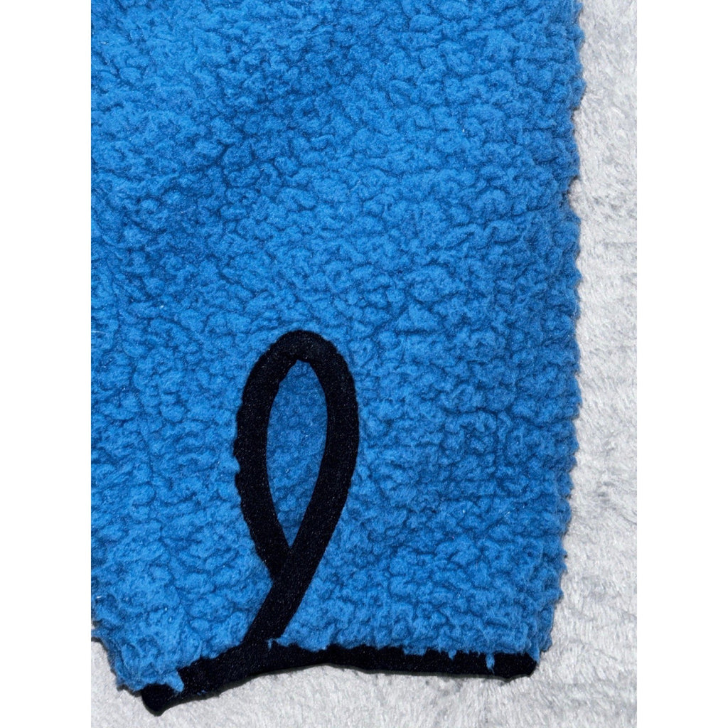 Tommy Hilfiger L Blue Sherpa Hoodie Womens Pullover Cozy Casual