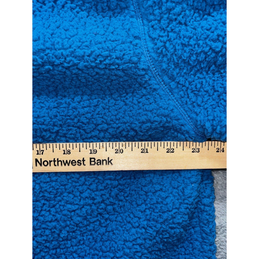 Tommy Hilfiger L Blue Sherpa Hoodie Womens Pullover Cozy Casual