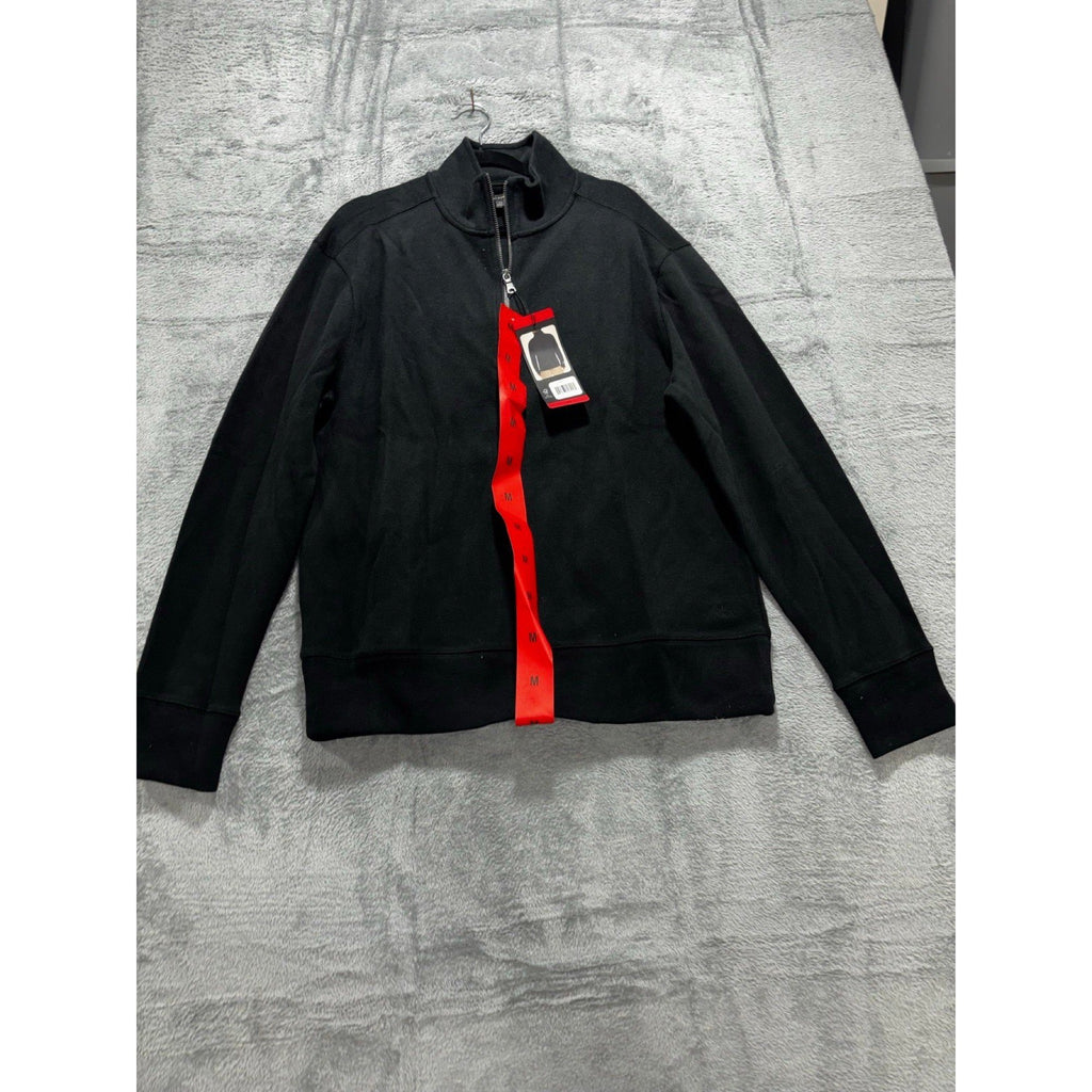 Banana Republic M Black Full Zip Mock Neck Jacket Womens Casual Athleisure NEW
