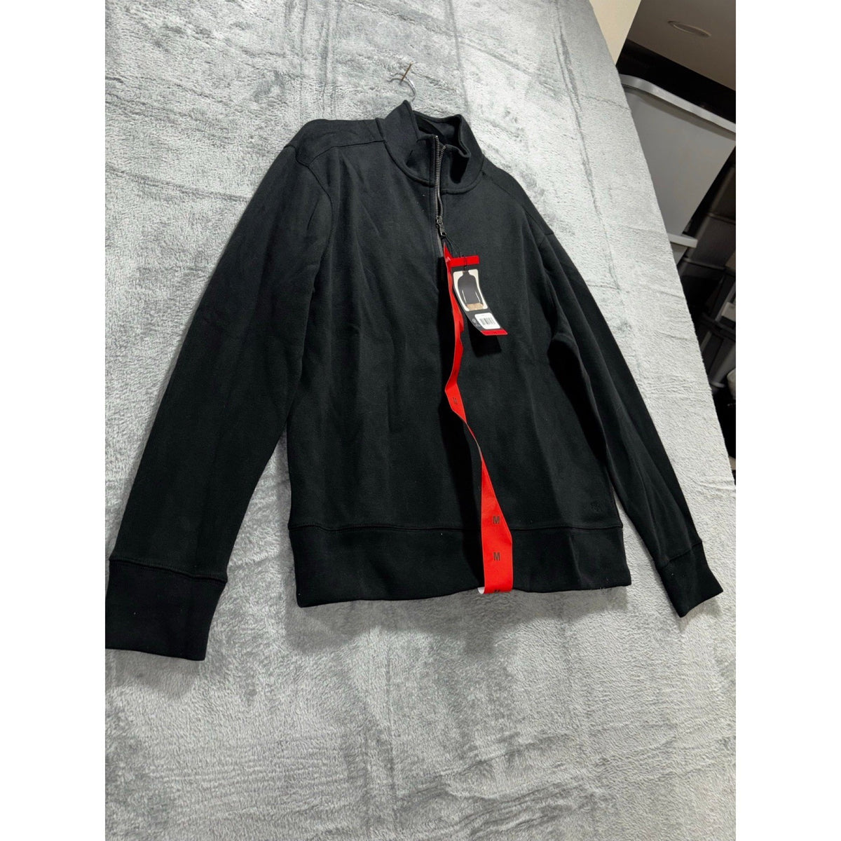 Banana Republic M Black Full Zip Mock Neck Jacket Womens Casual Athleisure NEW