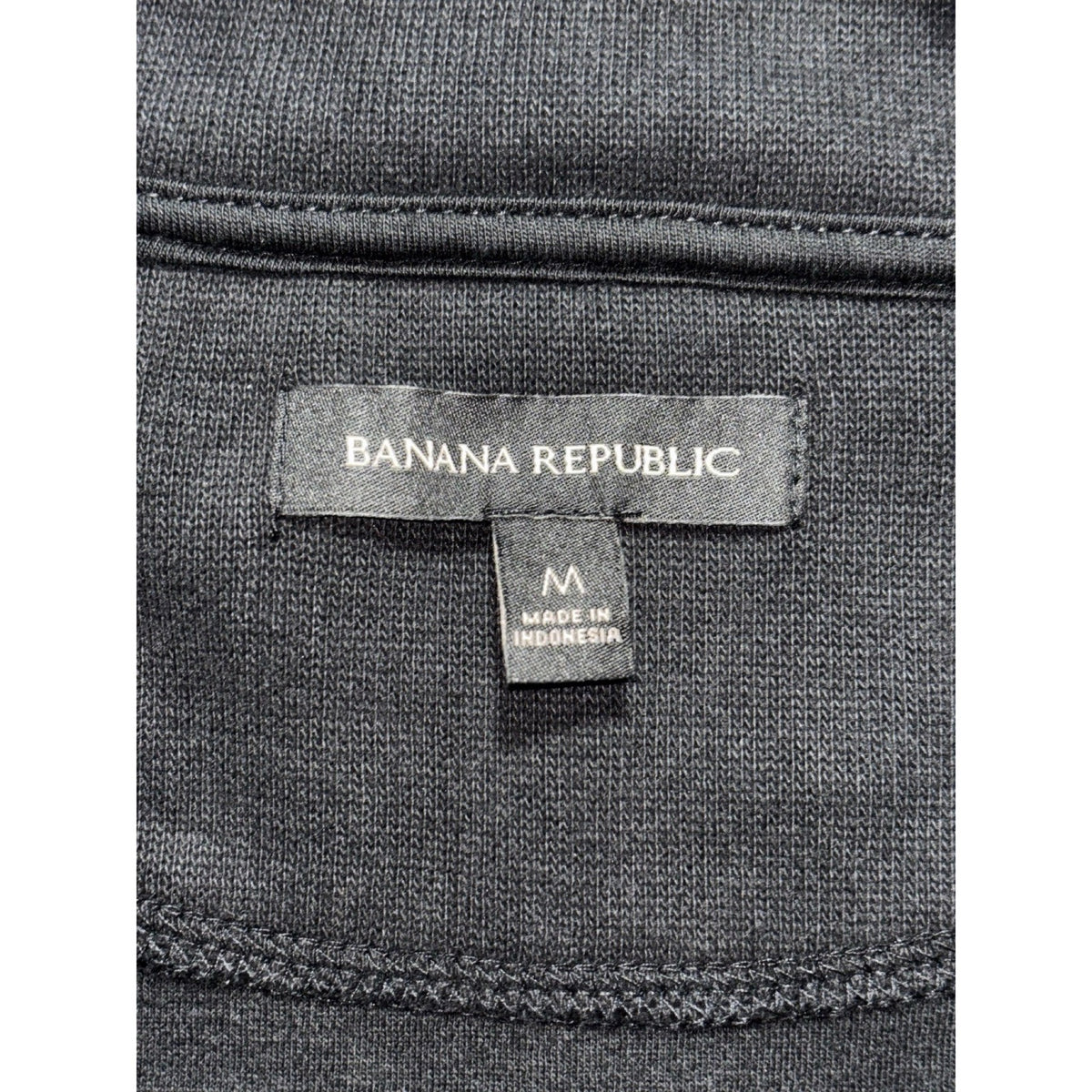 Banana Republic M Black Full Zip Mock Neck Jacket Womens Casual Athleisure NEW