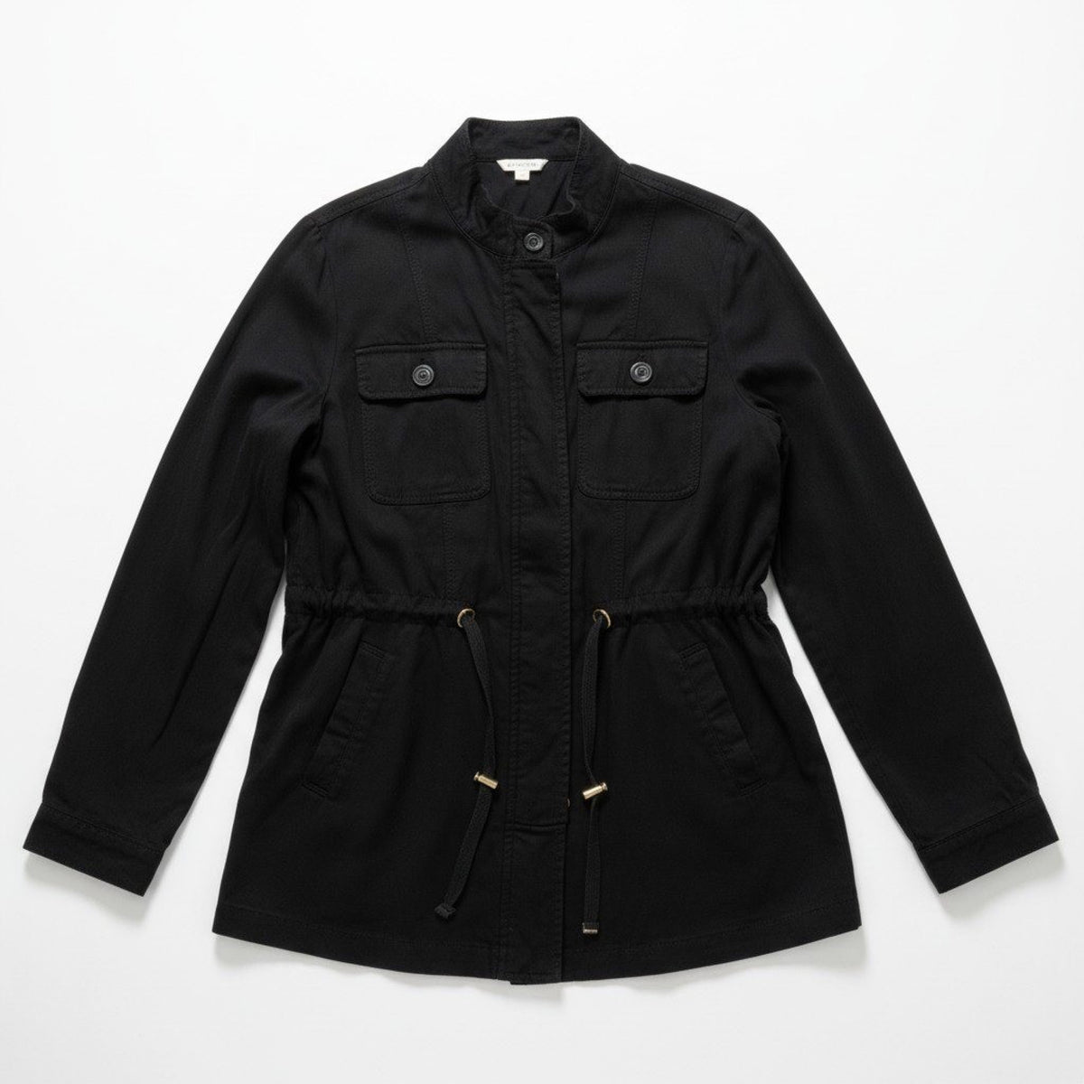 Westport L Black Utility Anorak Jacket Womens Casual Boho