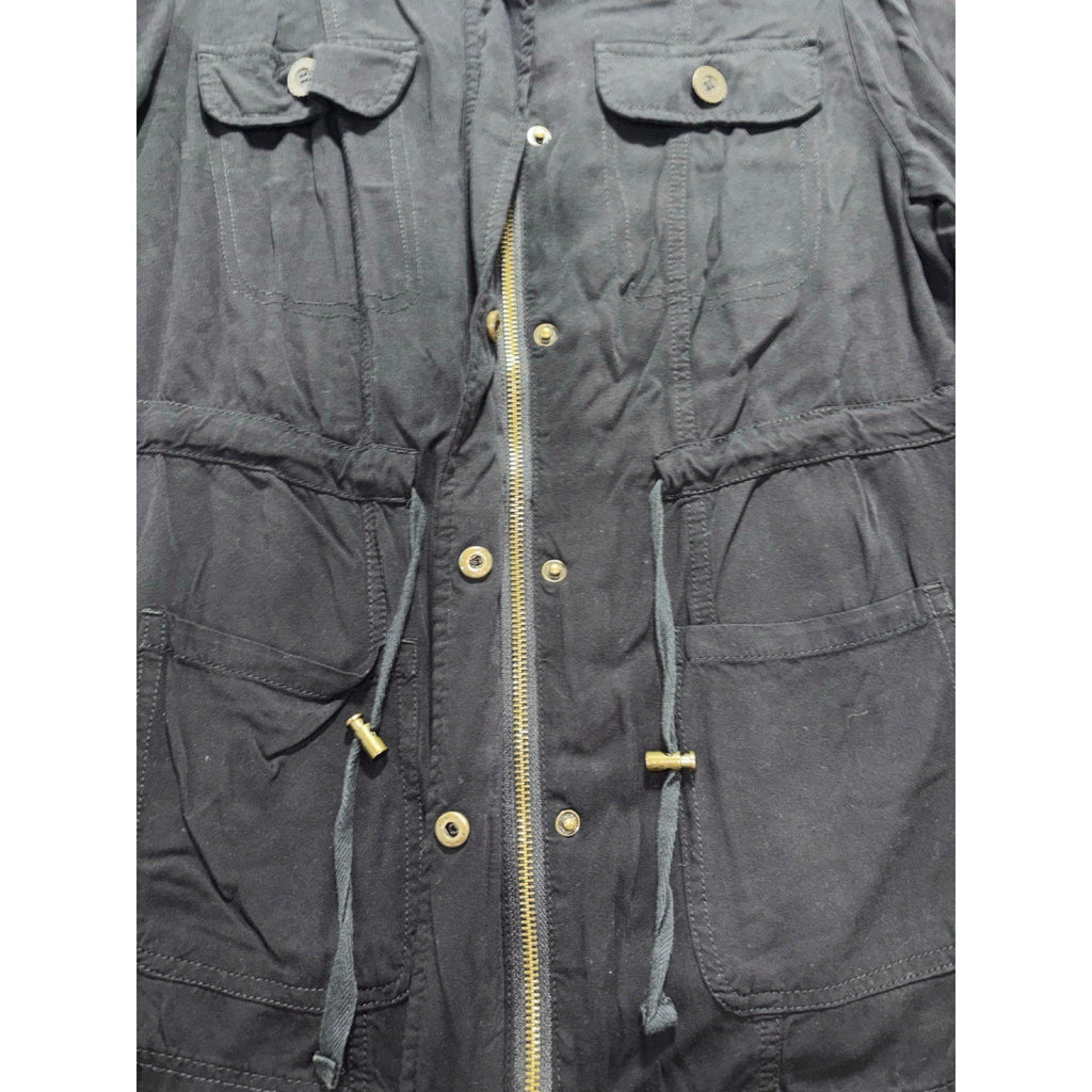 Westport L Black Utility Anorak Jacket Womens Casual Boho