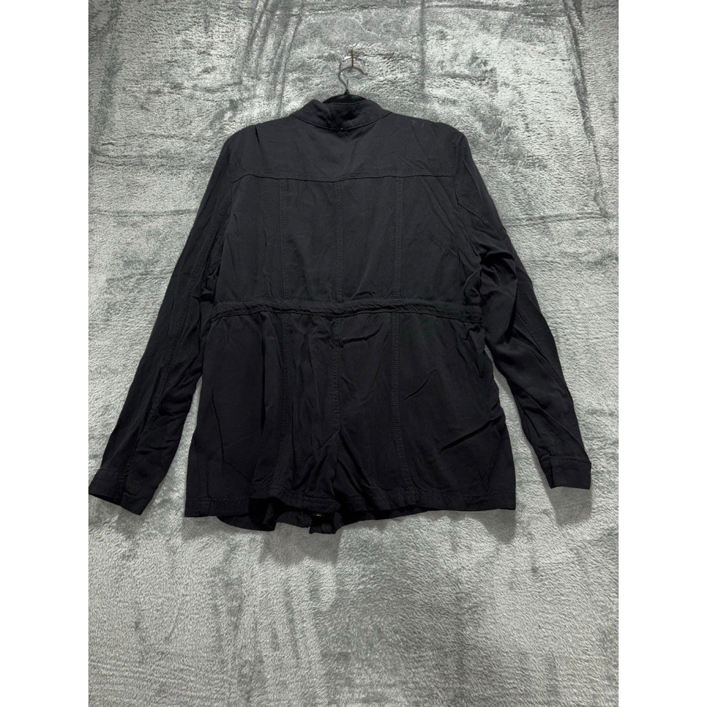 Westport L Black Utility Anorak Jacket Womens Casual Boho