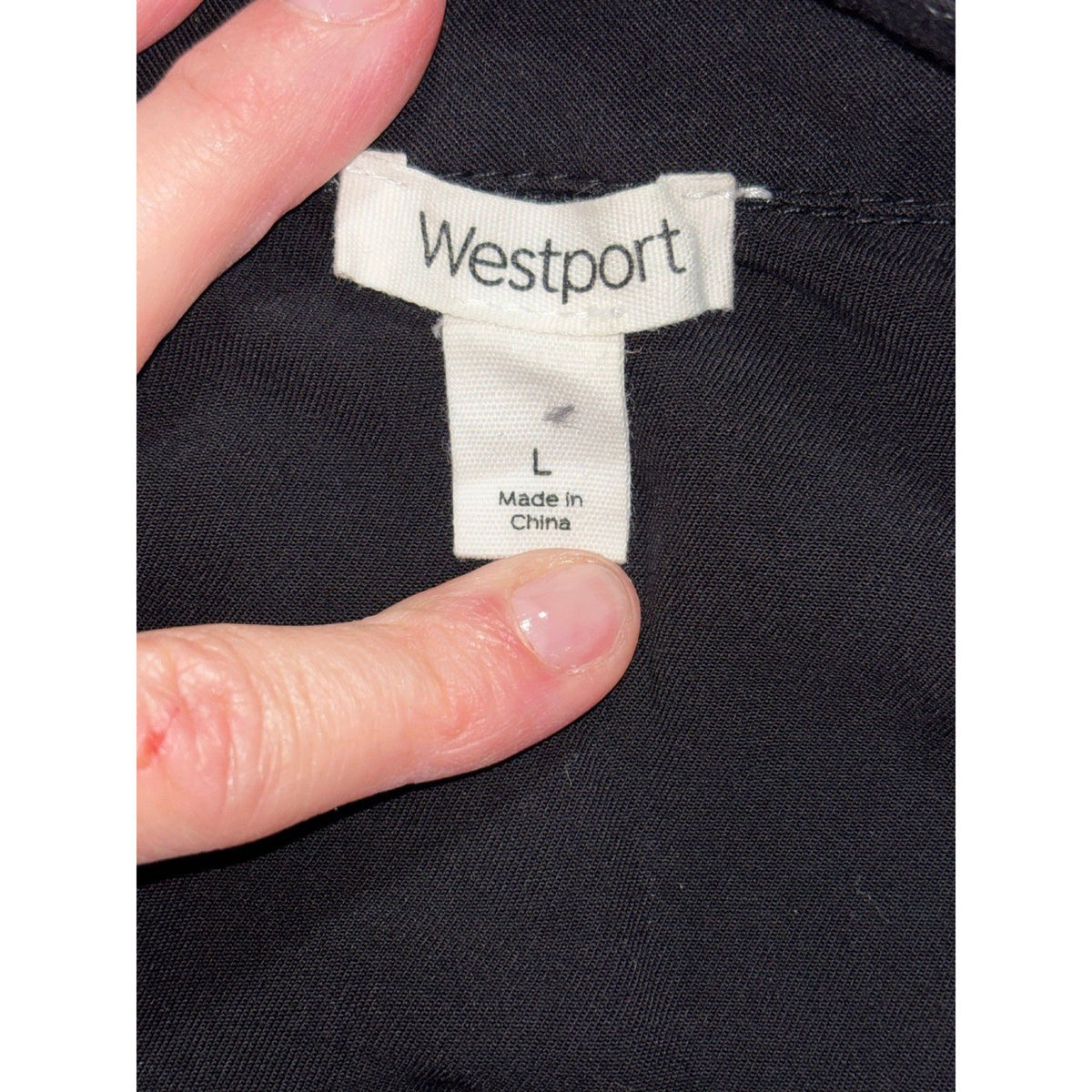Westport L Black Utility Anorak Jacket Womens Casual Boho