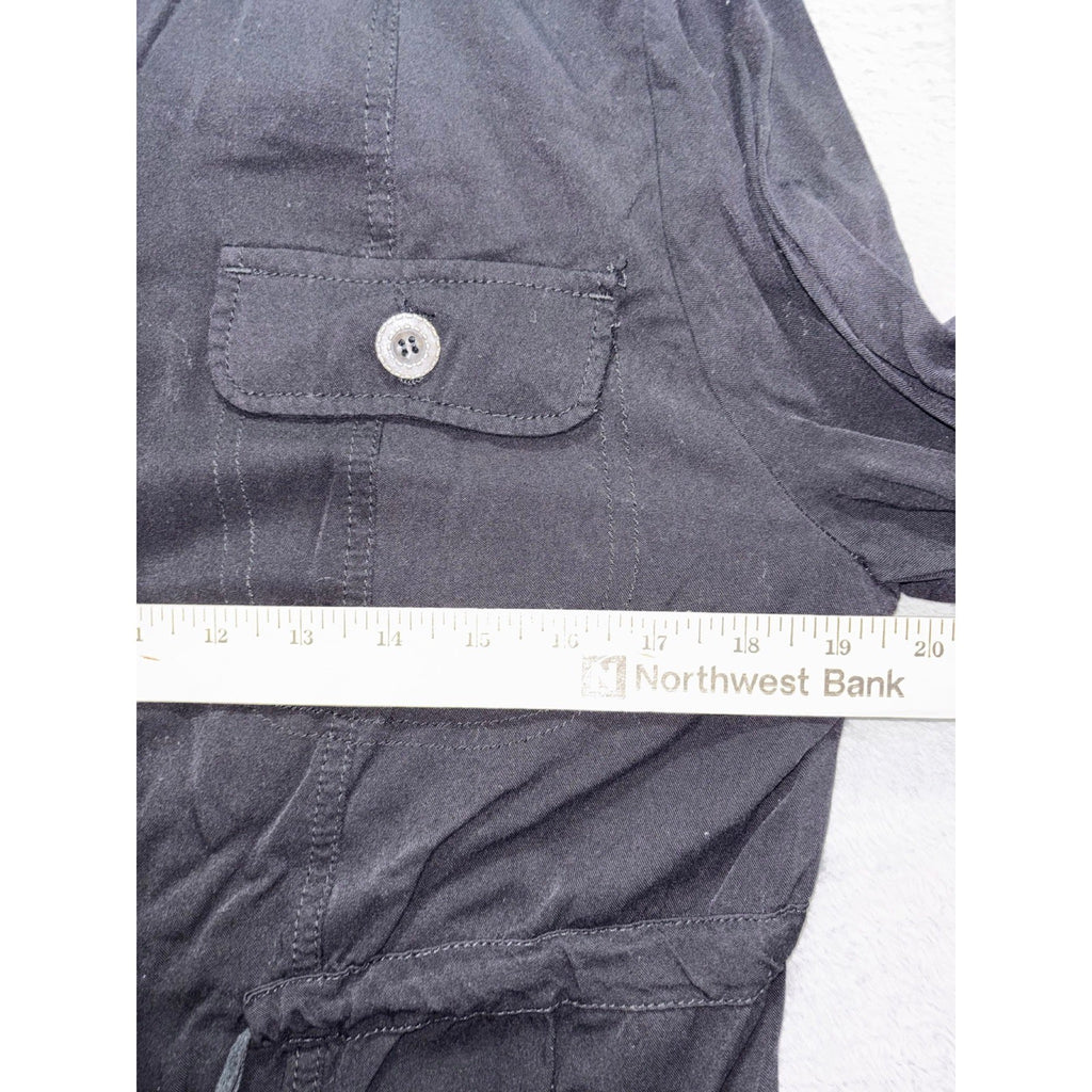 Westport L Black Utility Anorak Jacket Womens Casual Boho