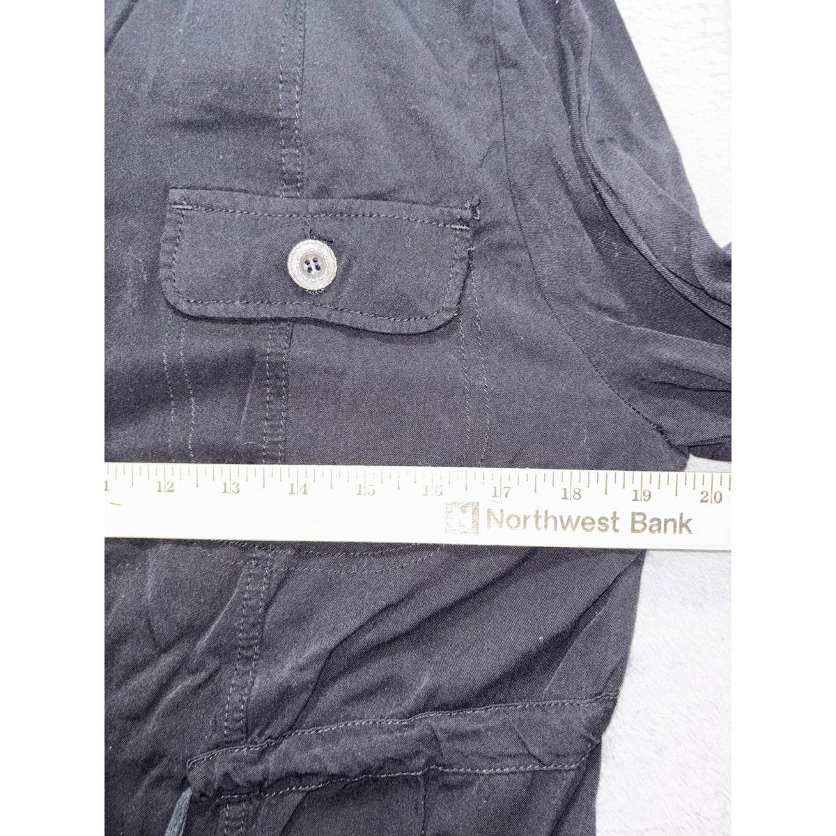 Westport L Black Utility Anorak Jacket Womens Casual Boho