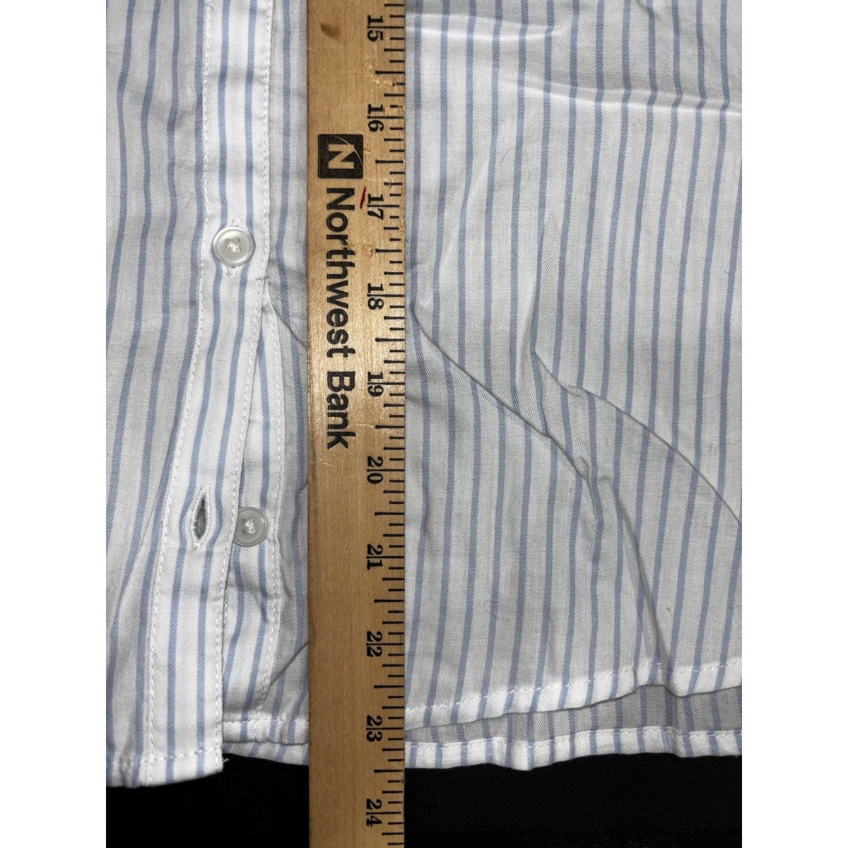 Levi's XL White Blue Striped Button Up Blouse Womens Boho Casual Top