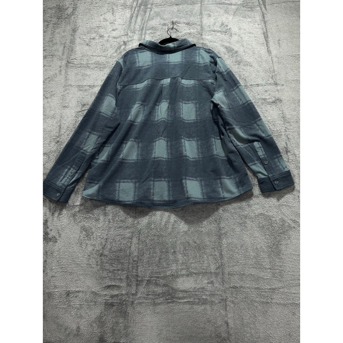 32 Degrees Heat XL Blue Plaid Fleece Shirt Womens Cozy Shacket