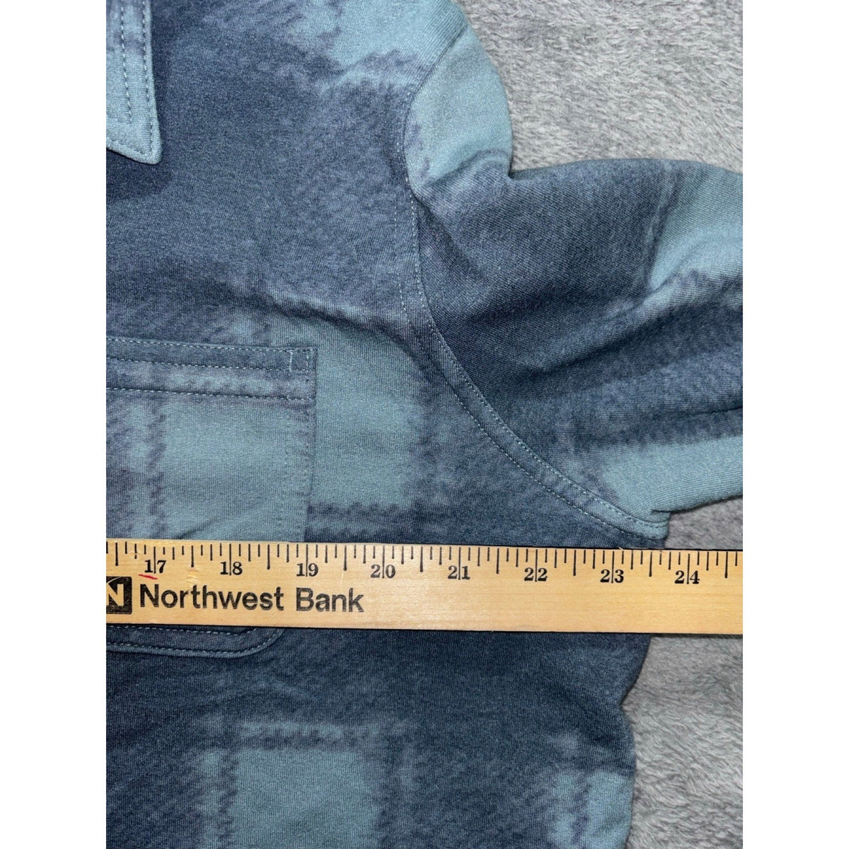 32 Degrees Heat XL Blue Plaid Fleece Shirt Womens Cozy Shacket