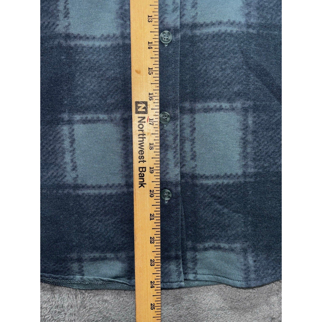 32 Degrees Heat XL Blue Plaid Fleece Shirt Womens Cozy Shacket