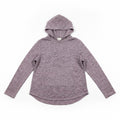 Free For All Womens XL Purple Heathered Hooded Pullover Top Casual Cozy