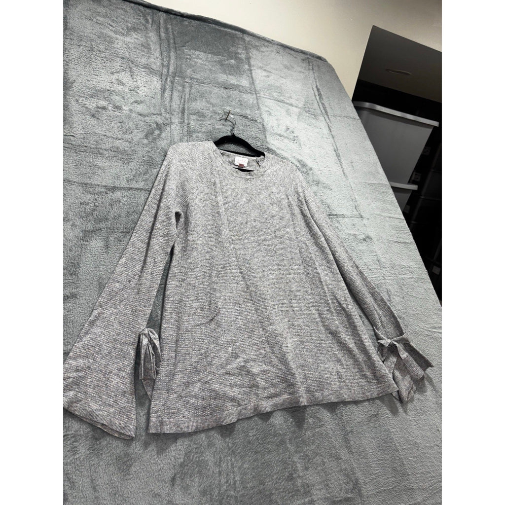 Isabel Maternity by Ingrid & Isabel L Gray Bell Sleeve Knit Sweater Womens Top