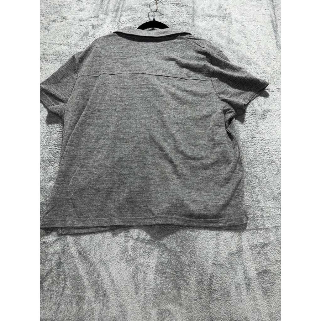 Jane + Delancey XL Gray Womens Button Up Shirt Short Sleeve Cozy Casual Top