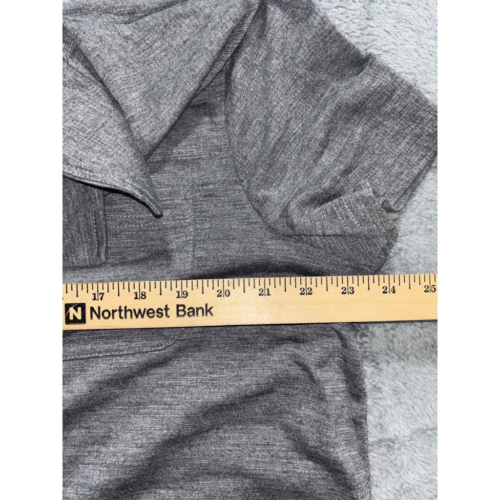 Jane + Delancey XL Gray Womens Button Up Shirt Short Sleeve Cozy Casual Top