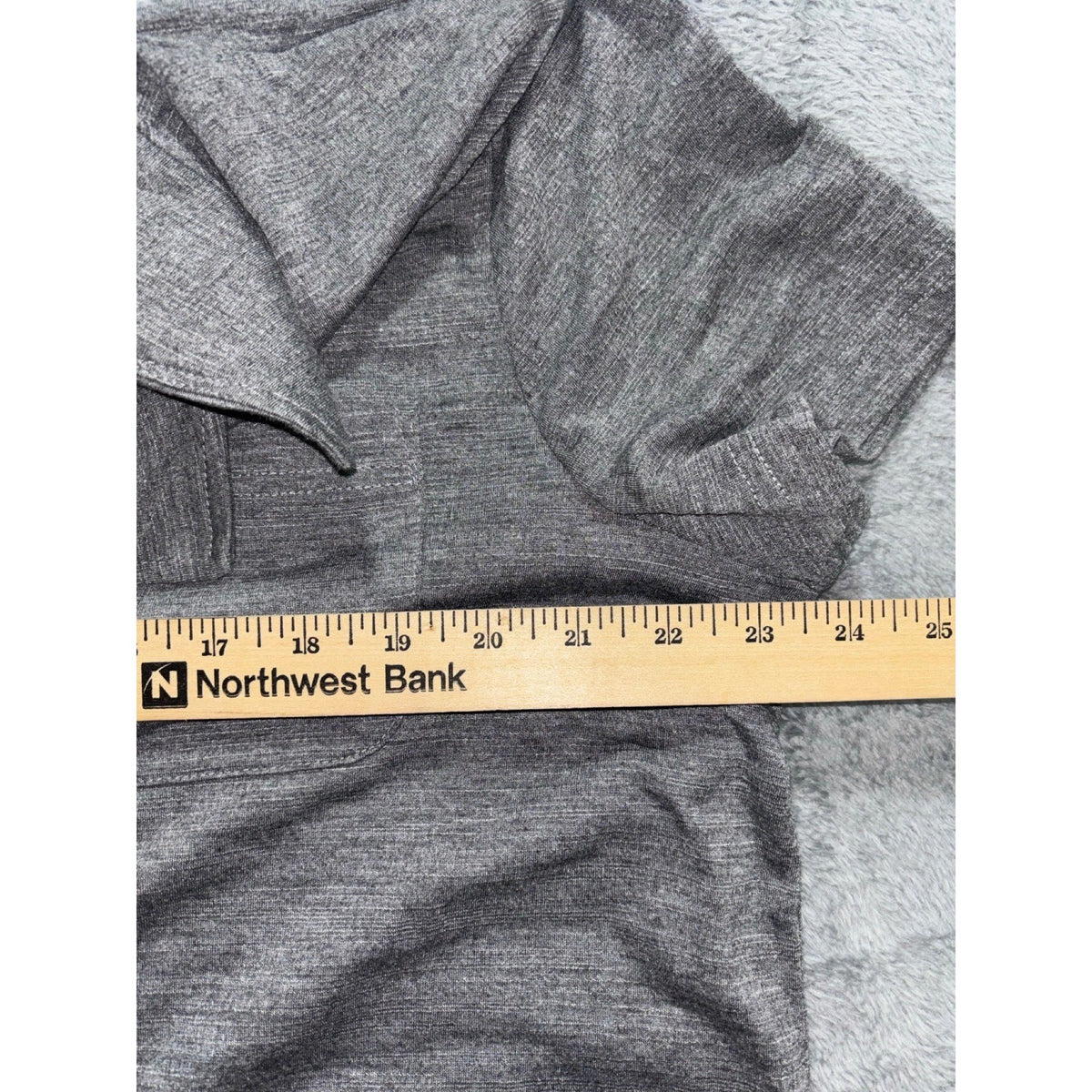 Jane + Delancey XL Gray Womens Button Up Shirt Short Sleeve Cozy Casual Top