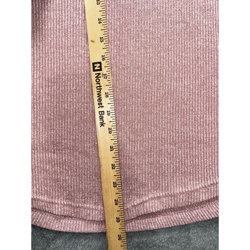 New York Laundry Womens XL Mauve Pink Ribbed Studded Tunic Top Boho Casual Cozy