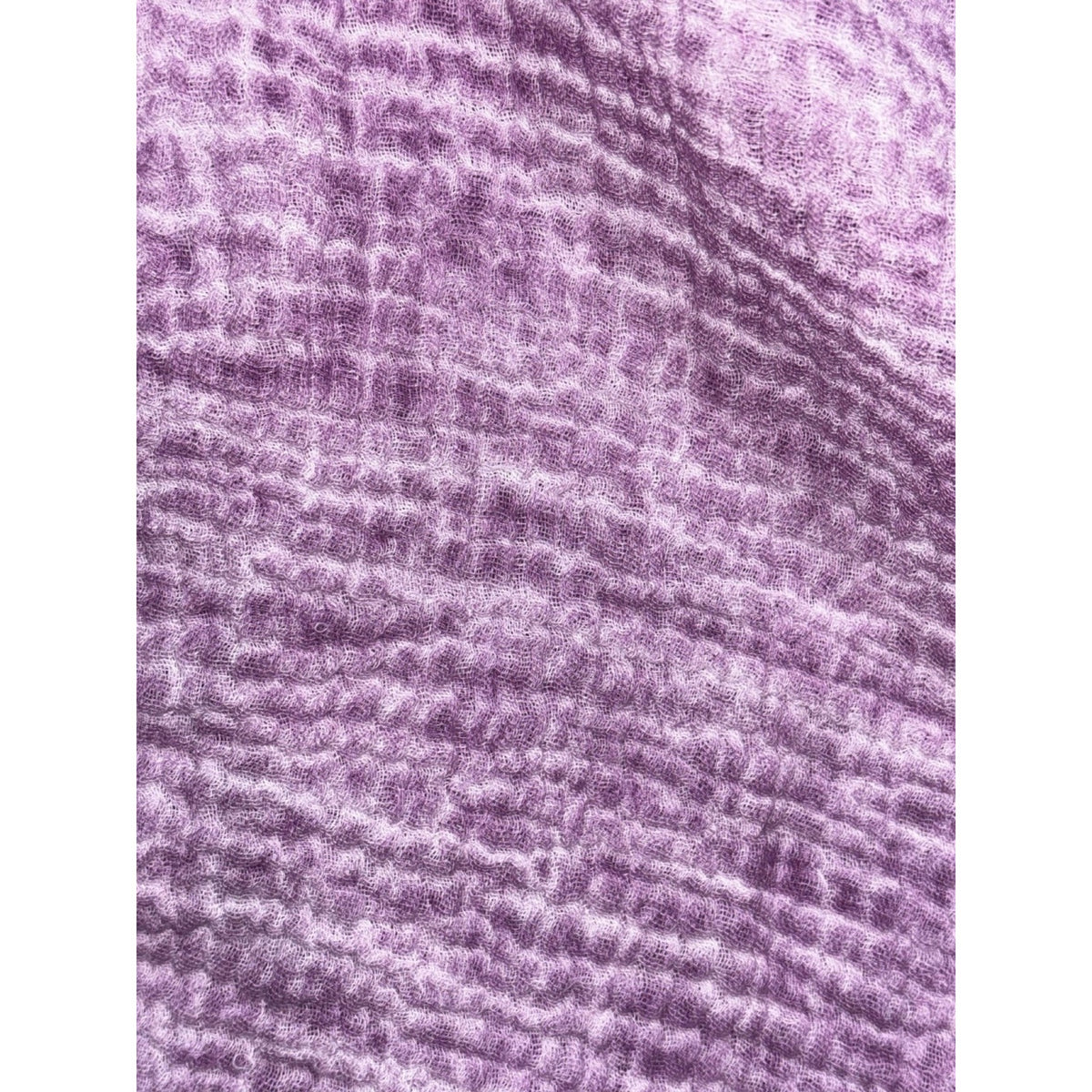 Democracy L Womens Lavender Crochet Lace Gauze Top Ruffle Sleeve Boho Blouse