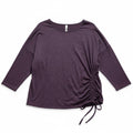 PerSeption Concept Womens XL Purple Boatneck 3/4 Sleeve Top Casual Boho Cozy