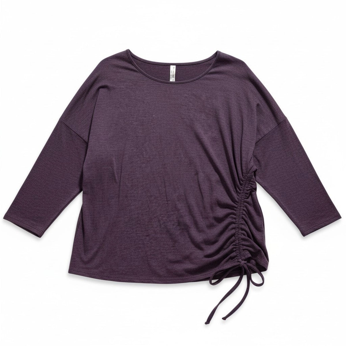 PerSeption Concept Womens XL Purple Boatneck 3/4 Sleeve Top Casual Boho Cozy