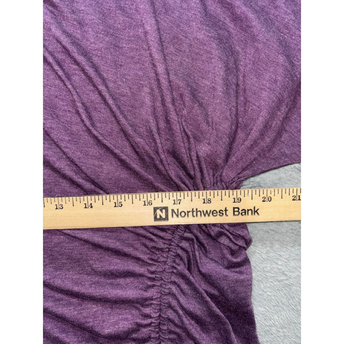 PerSeption Concept Womens XL Purple Boatneck 3/4 Sleeve Top Casual Boho Cozy