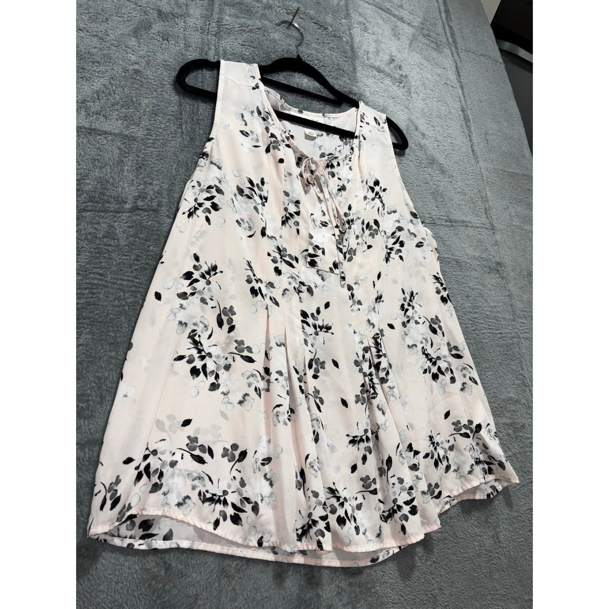 Emaline L Pink Floral Sleeveless V-Neck Blouse Womens Boho Casual