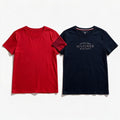 Tommy Hilfiger Womens XL Navy Red Graphic Tee Bundle Lot of 2 Casual Preppy
