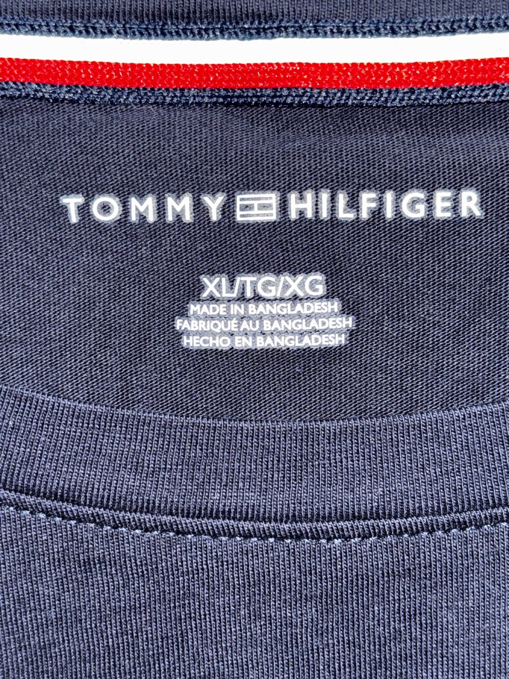 Tommy Hilfiger Womens XL Navy Red Graphic Tee Bundle Lot of 2 Casual Preppy