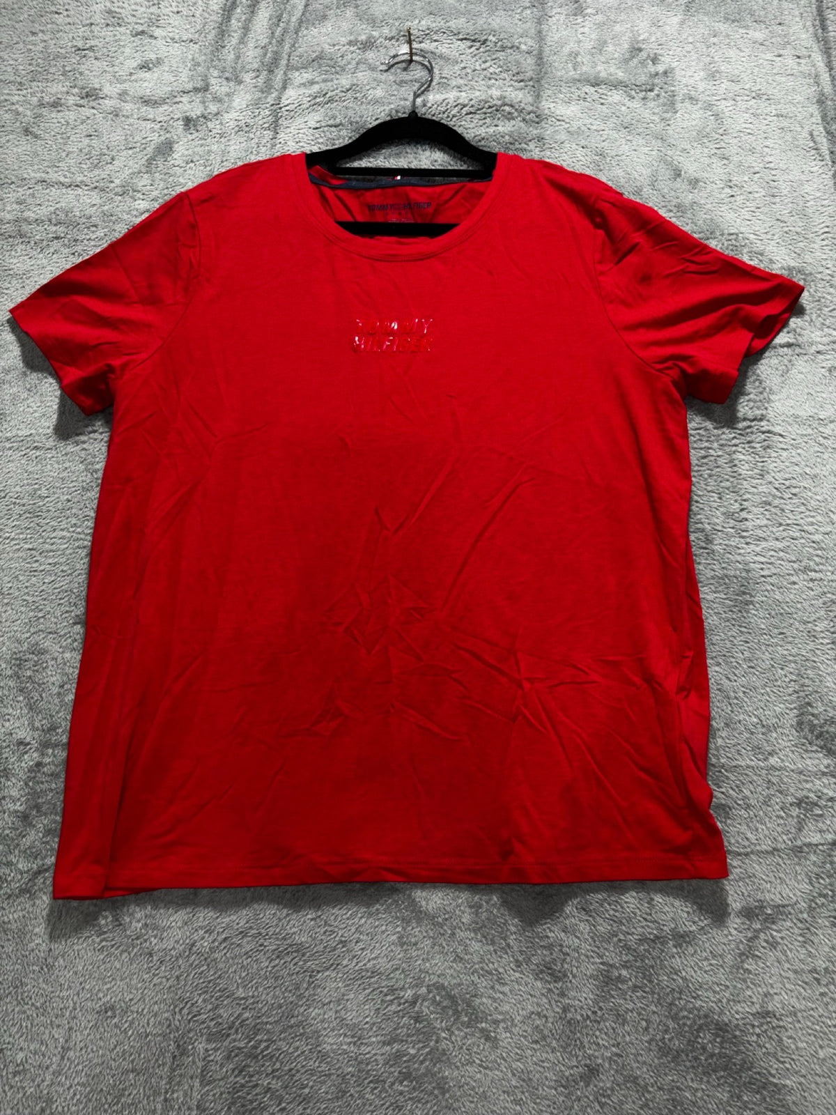 Tommy Hilfiger Womens XL Navy Red Graphic Tee Bundle Lot of 2 Casual Preppy