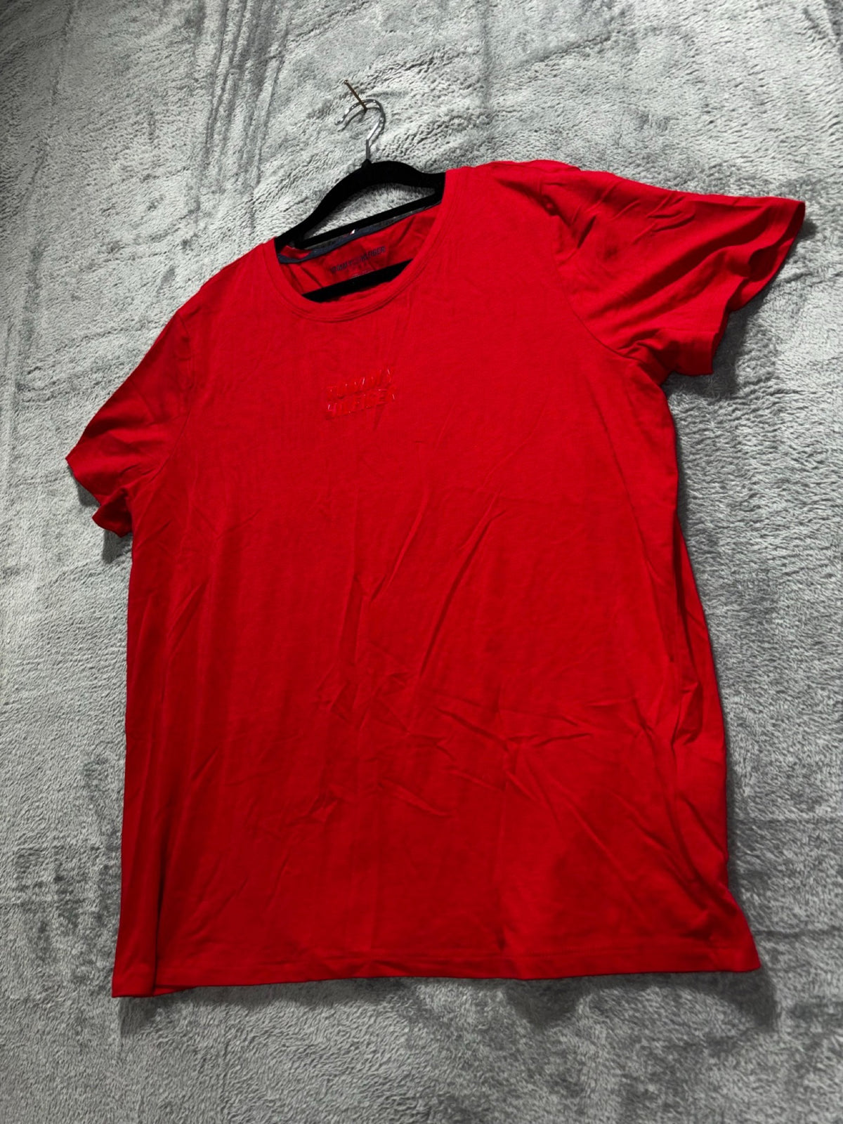 Tommy Hilfiger Womens XL Navy Red Graphic Tee Bundle Lot of 2 Casual Preppy
