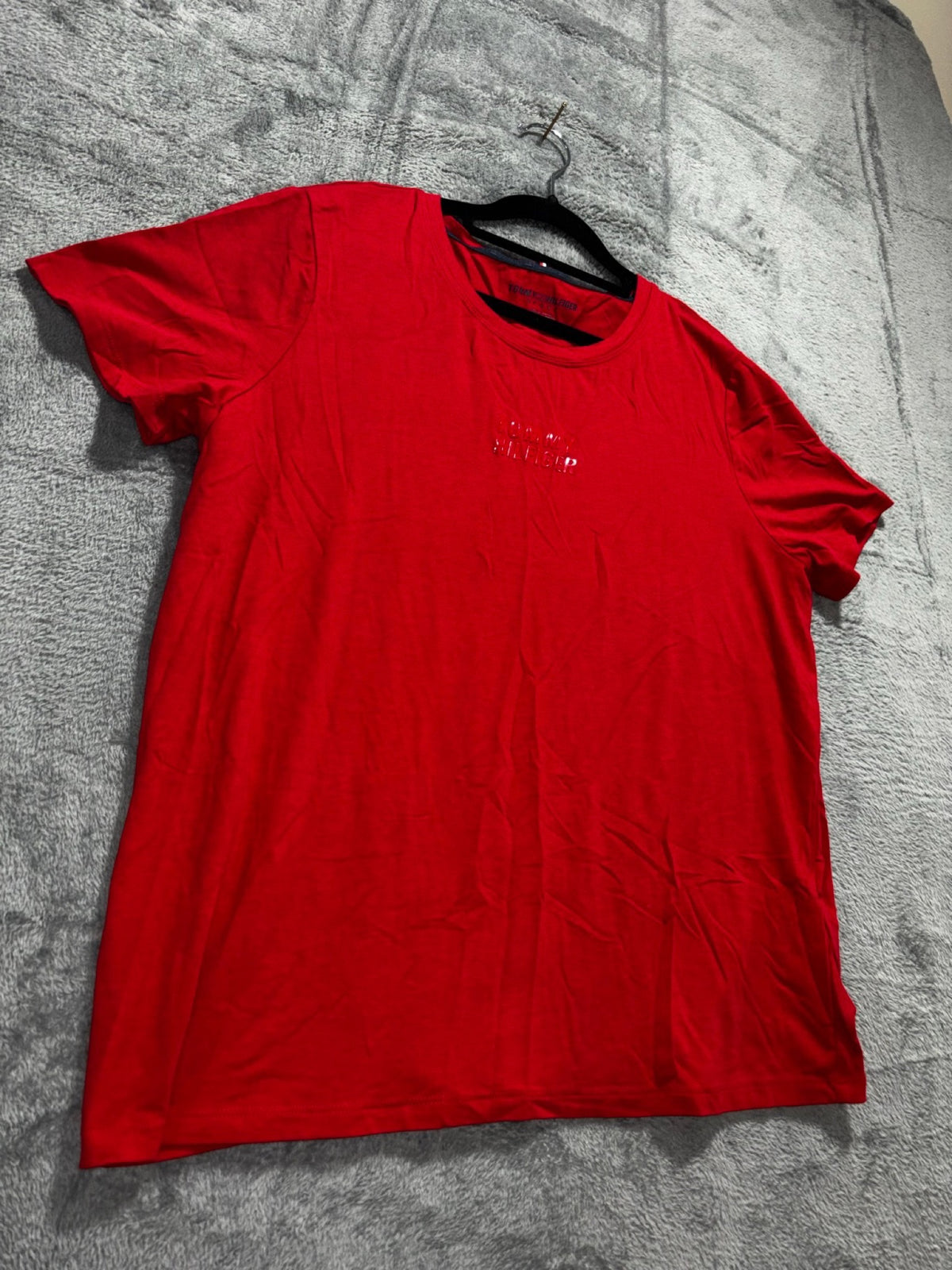 Tommy Hilfiger Womens XL Navy Red Graphic Tee Bundle Lot of 2 Casual Preppy