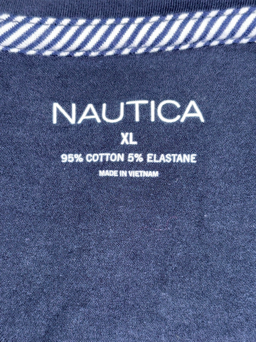 Nautica Womens XL Navy Blue V-Neck Tee Casual Preppy