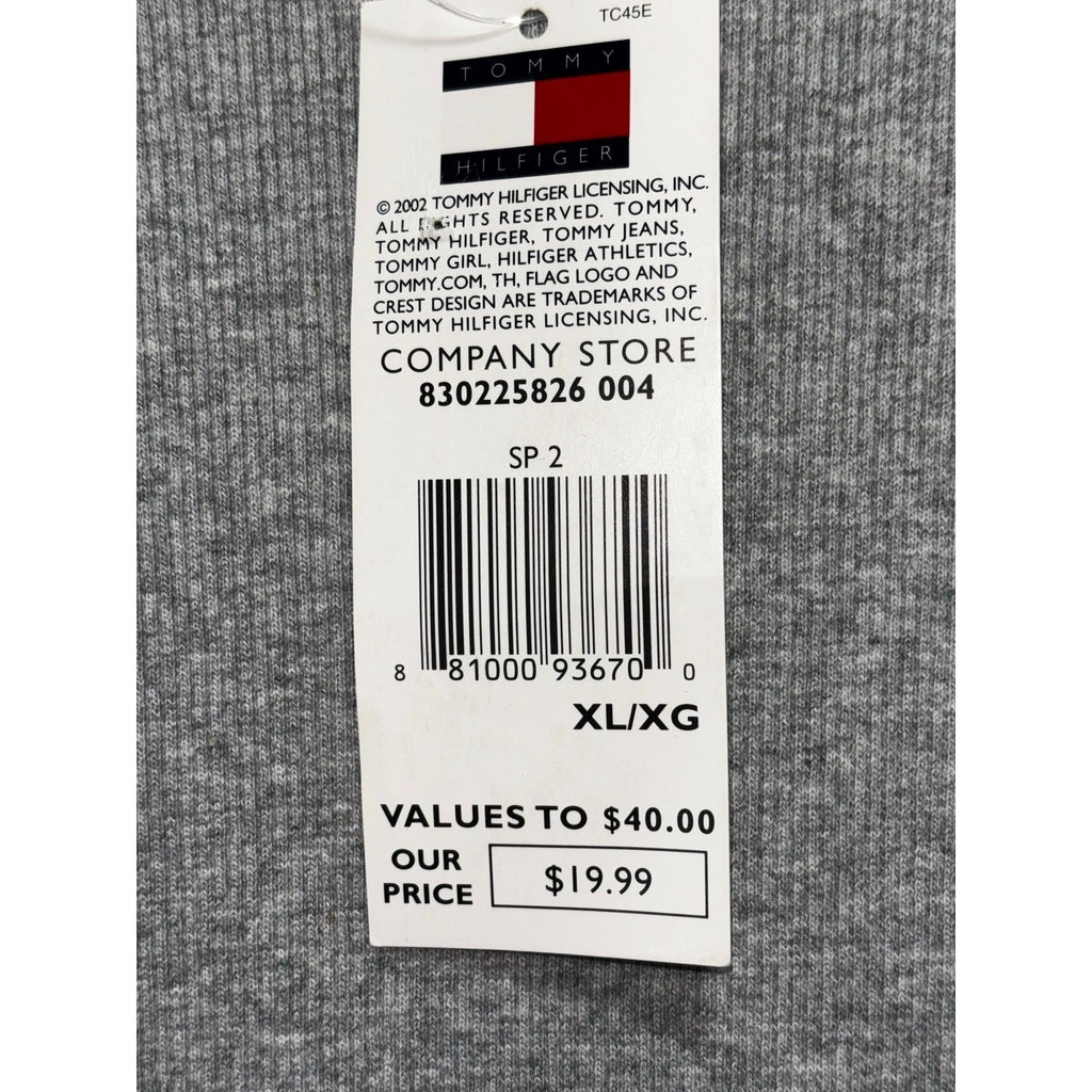 Tommy Hilfiger XL Gray Crewneck Short Sleeve Tee Casual Athleisure Preppy