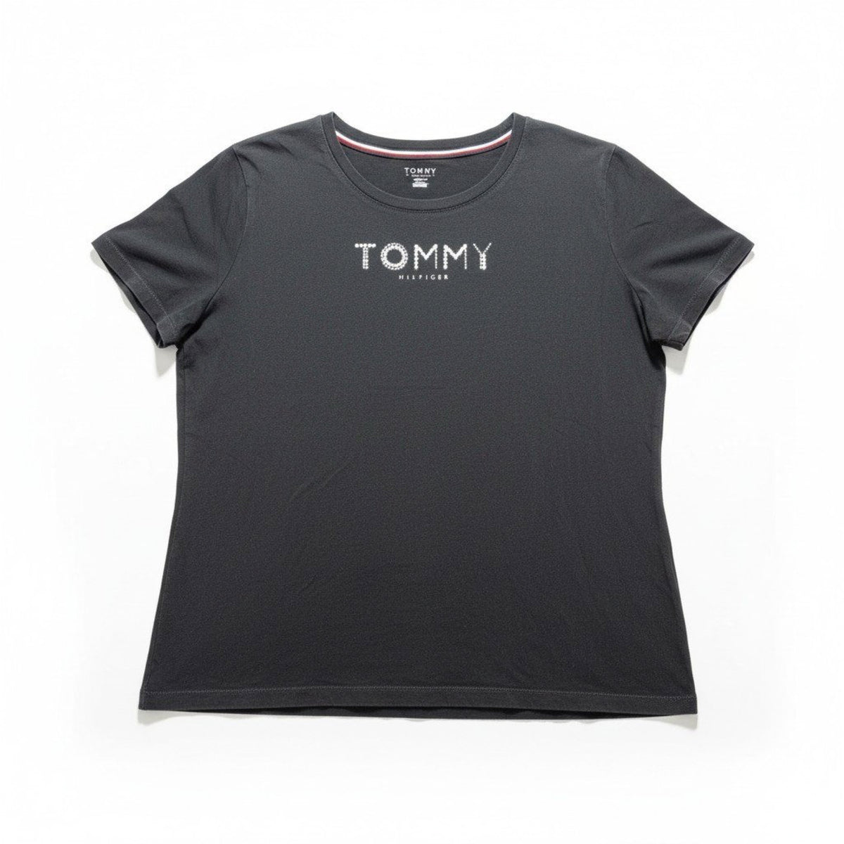 Tommy Hilfiger XL Black Crewneck Short Sleeve Tee Casual Athleisure