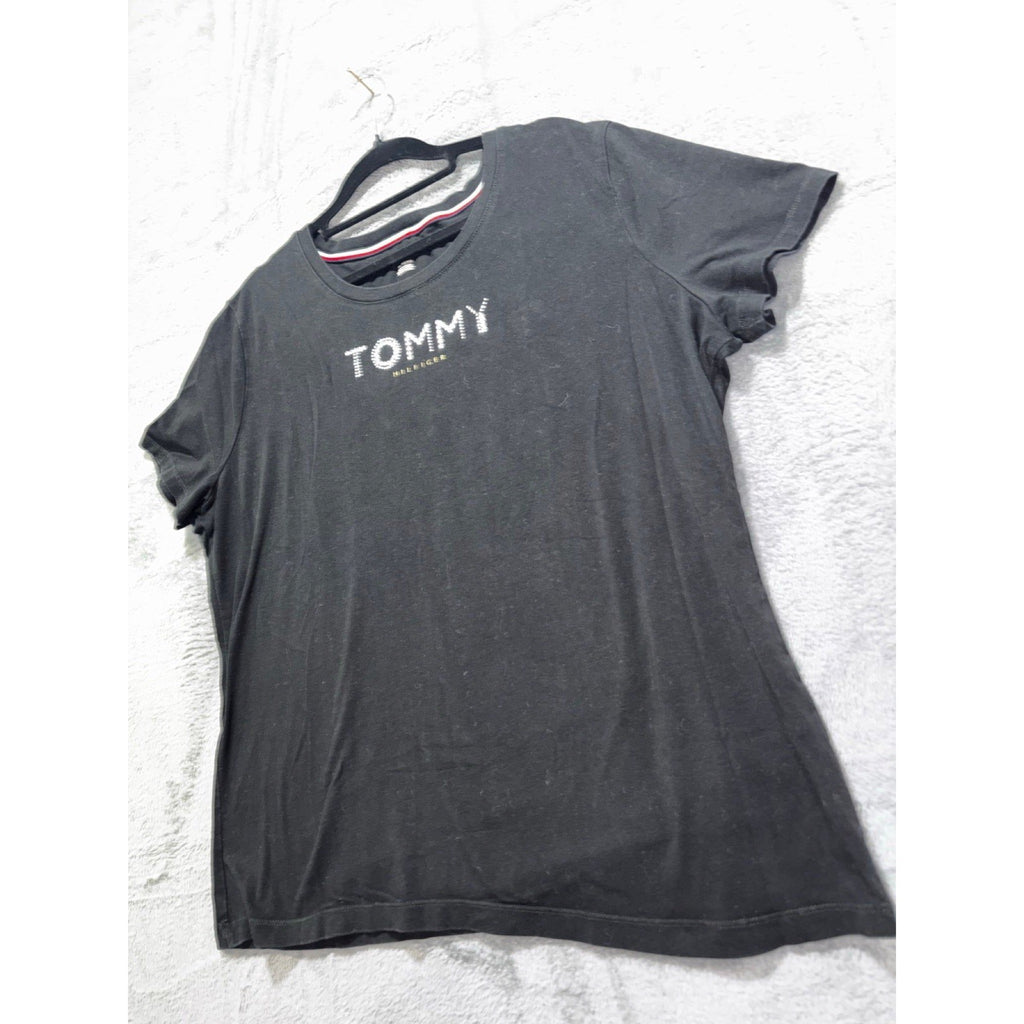 Tommy Hilfiger XL Black Crewneck Short Sleeve Tee Casual Athleisure