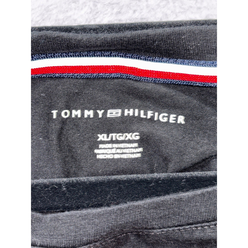 Tommy Hilfiger XL Black Crewneck Short Sleeve Tee Casual Athleisure