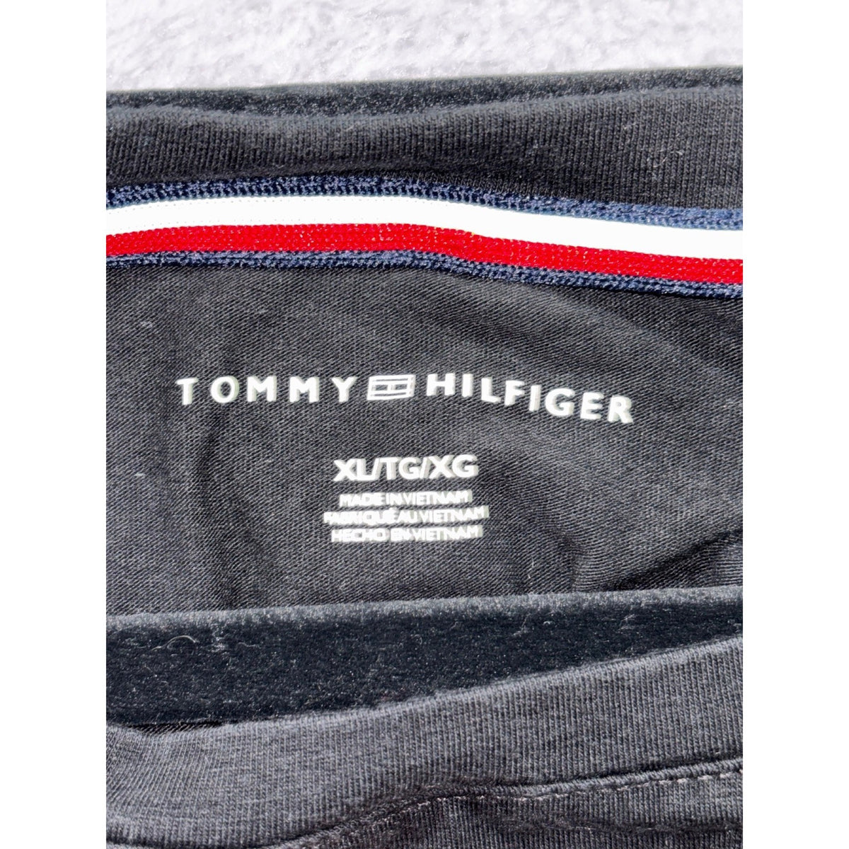 Tommy Hilfiger XL Black Crewneck Short Sleeve Tee Casual Athleisure