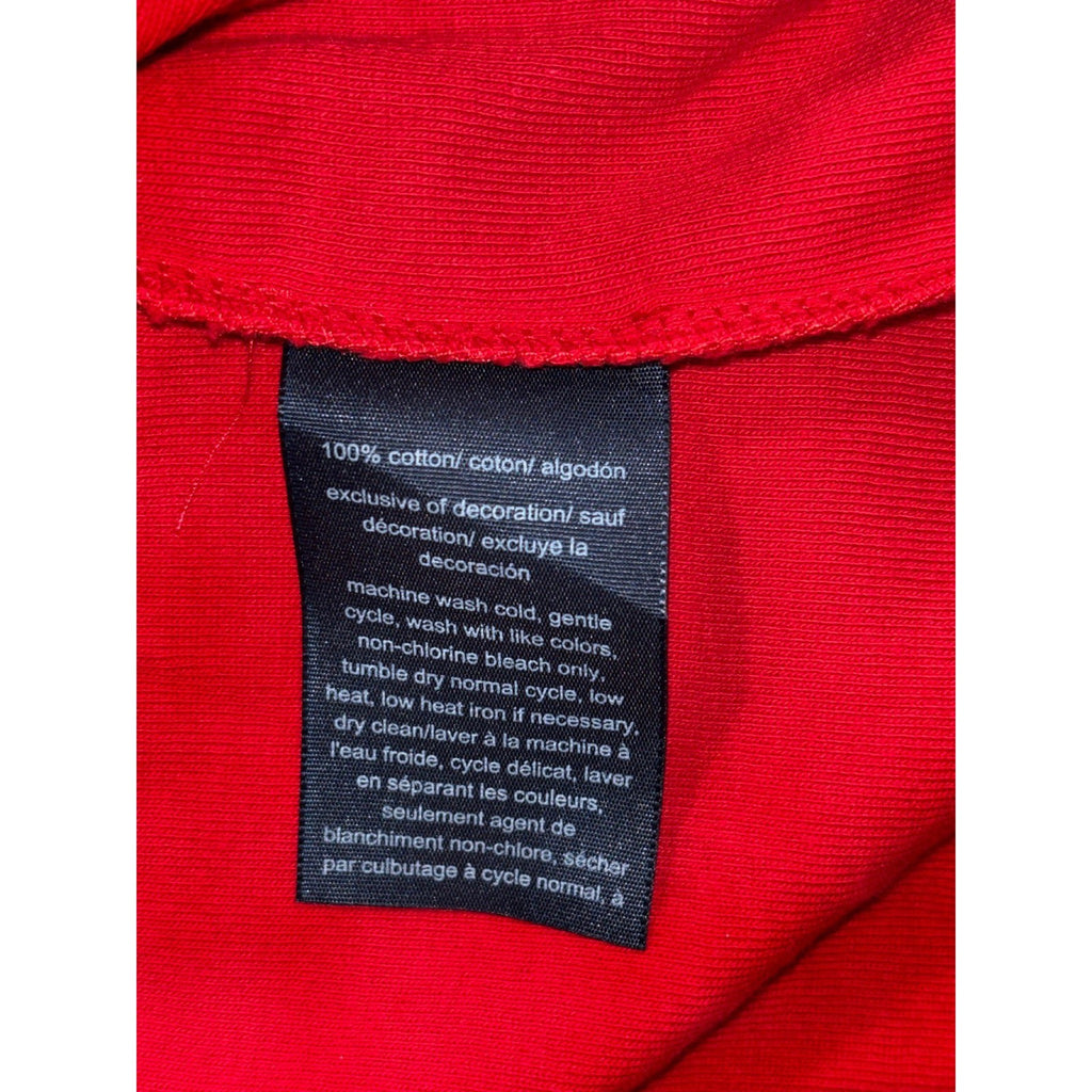 Tommy Hilfiger XL Red Womens Cold Shoulder Short Sleeve Tee Shirt Preppy Casual