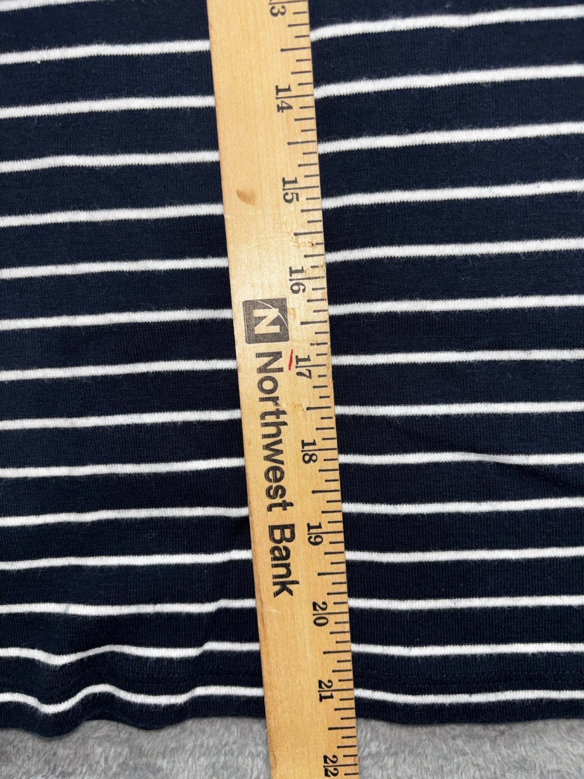 Tommy Hilfiger Womens XL Navy White Red Striped Tee Casual Preppy