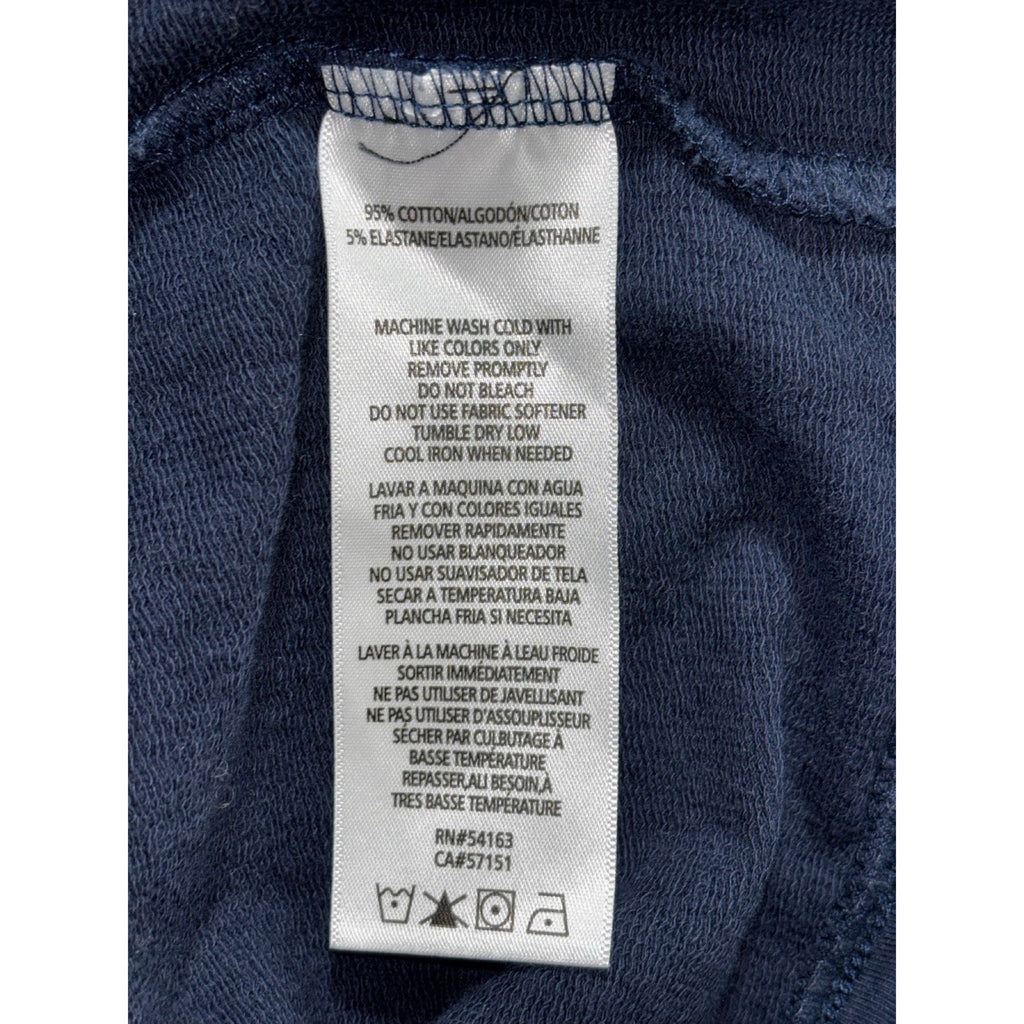 Tommy Hilfiger Sport Womens L Navy Blue Cowl Neck Pullover Sweatshirt Athleisure