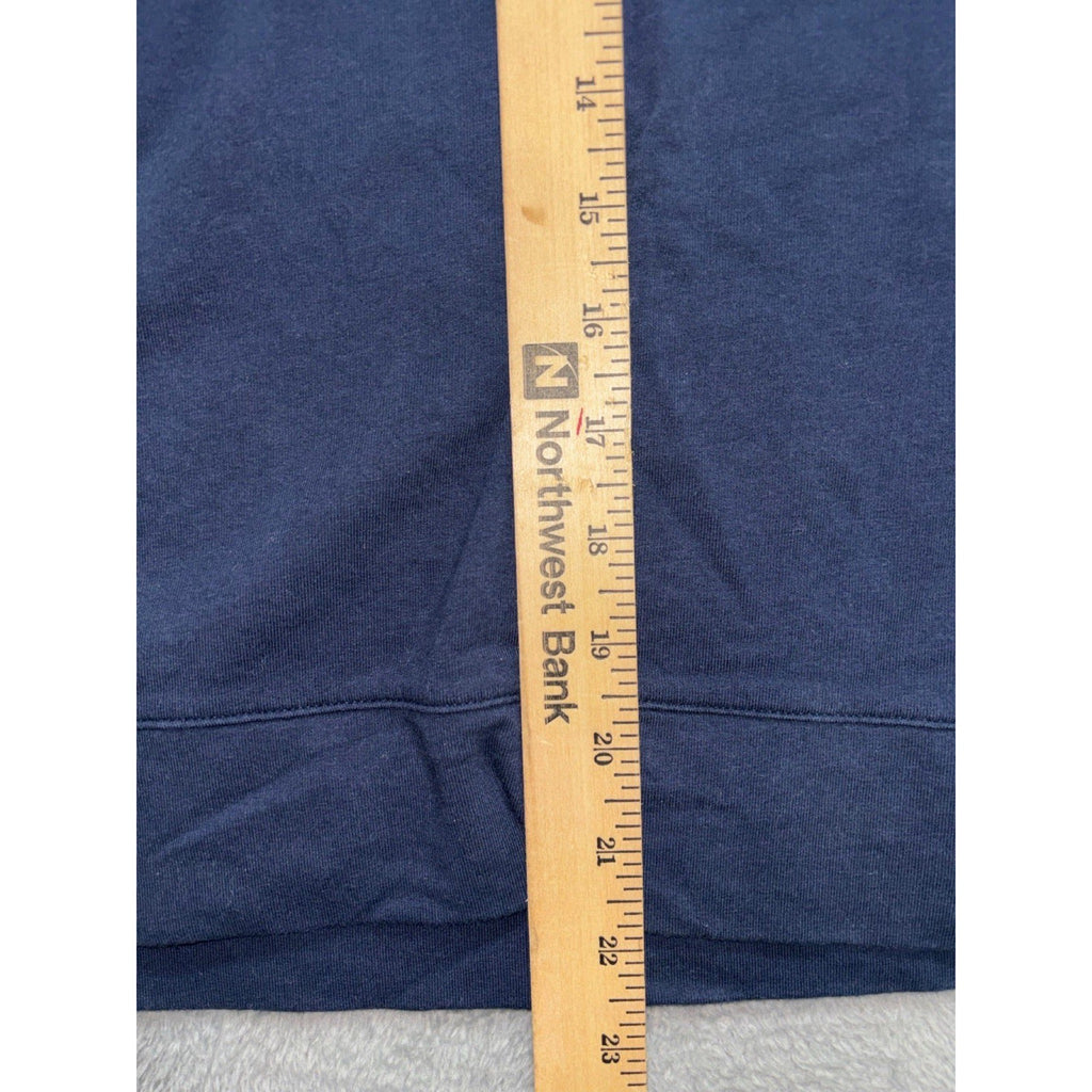 Tommy Hilfiger Sport Womens L Navy Blue Cowl Neck Pullover Sweatshirt Athleisure