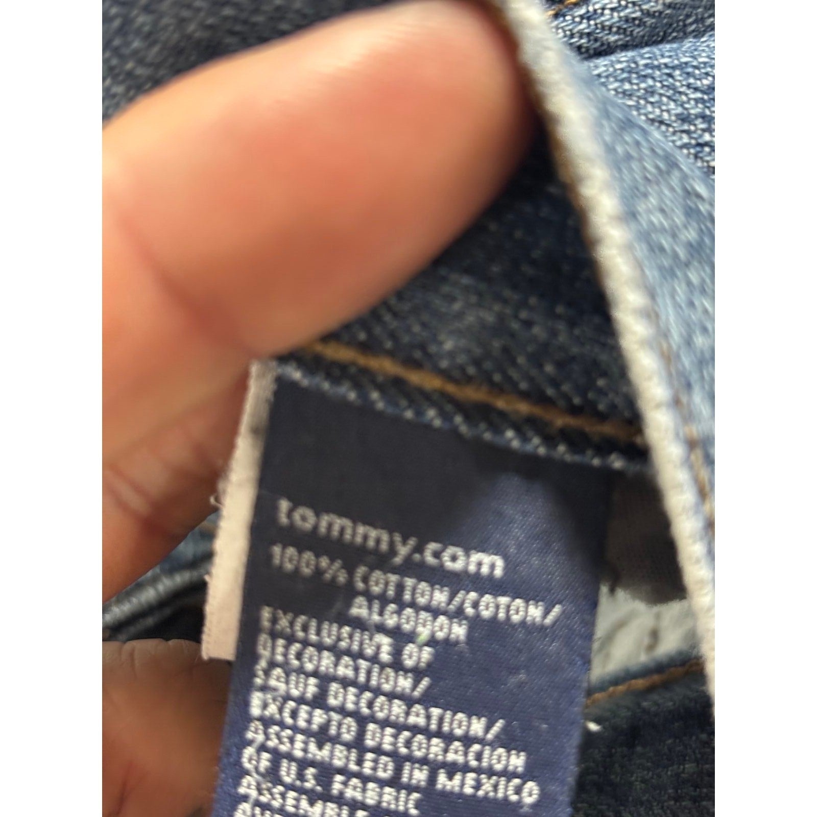 Tommy Hilfiger 36 Blue Denim Carpenter Shorts Mens Vintage Casual 90s Relaxed